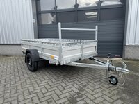 Aanhangwagen enkelas 257x132cm - 750kg - ongeremd - ALU