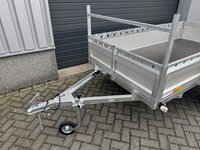 Aanhangwagen enkelas 257x132cm - 750kg - ongeremd - ALU