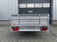 Aanhangwagen enkelas 257x132cm - 750kg - ongeremd - ALU