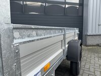 Aanhangwagen enkelas 257x132cm - 750kg - ongeremd - ALU