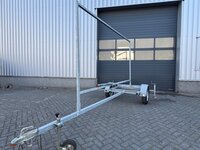 Reclamewagen enkelas 300x150cm - 750kg - ongeremd