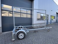 Reclamewagen enkelas 300x150cm - 750kg - ongeremd