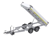 Kipper 311x160cm - 2000kg - dubbelas - geremd - handpomp