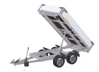 Kipper 256x150cm - 750kg - dubbelas - ongeremd - handpomp