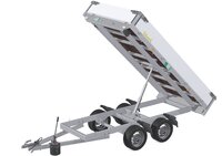 Kipper 310x160cm - 750kg - dubbelas - ongeremd - handpomp