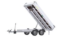 Kipper 310x160cm - 750kg - dubbelas - ongeremd - handpomp - rijplaten