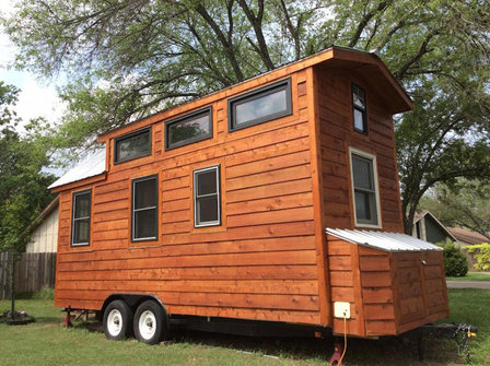 Tiny House dubbelas trailer met platform afmeting 662x244cm en 3500kg as.