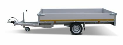 260x150cm enkelas plateauwagen verkrijgbaar in 1000kg tot 1800kg