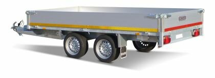 310x180cm dubbelas plateauwagen verkrijgbaar in 2000kg tot 3000kg