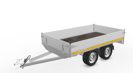 250x140cm enkelas en dubbelas plateauwagen met GRATIS optiepakket