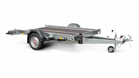 WOM XT afzinkbare motortrailer geremd met 1300kg as.