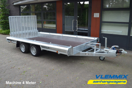 Machinetransporter 400x180cm - 2700kg - dubbelas