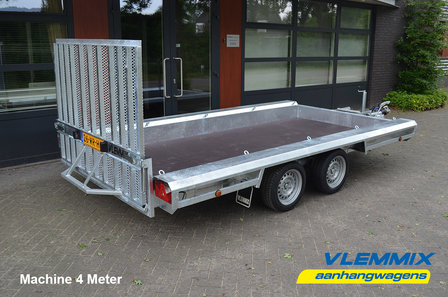 Machinetransporter 400x180cm - 2700kg - dubbelas