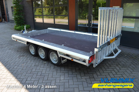 Machinetransporter 400x180cm - 3500kg - Drieasser - 3x 1350kg as