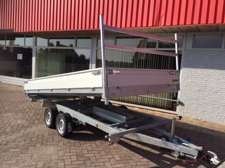 Henra 3 zijdige verlaagde kipper 301x185cm - 3500kg - dubbelas -  elektrisch - 