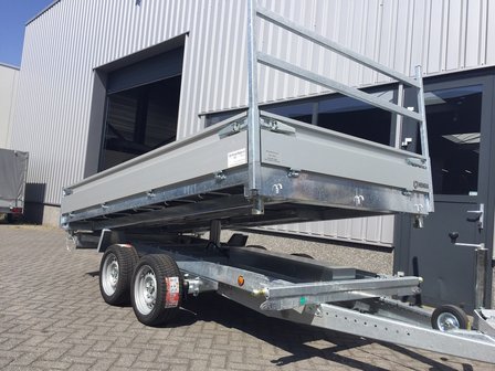 Henra 3 zijdige verlaagde kipper 331x185cm - 3500kg - dubbelas -  elektrisch - 