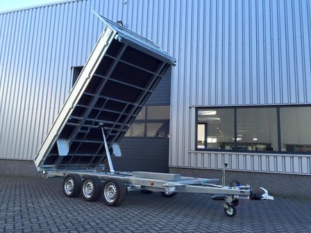Henra 3 zijdige verlaagde kipper 401x202cm - 3500kg - Tripleas-  elektrisch - 