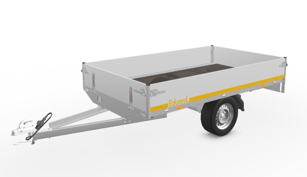 250x140cm enkelas en dubbelas plateauwagen met GRATIS optiepakket