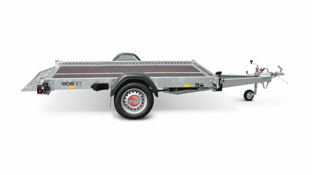 WOM XT afzinkbare motortrailer geremd met 1300kg as.