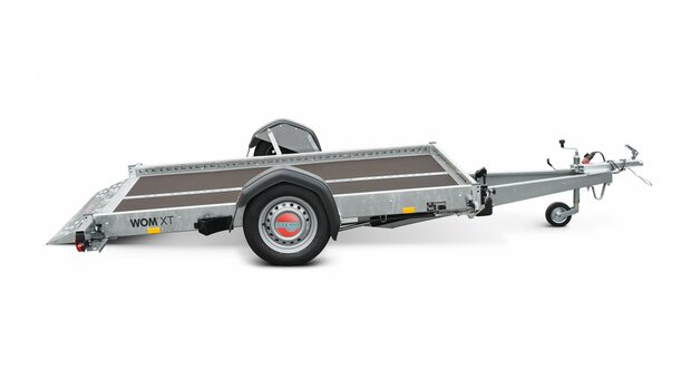 WOM XT afzinkbare motortrailer geremd met 1300kg as.