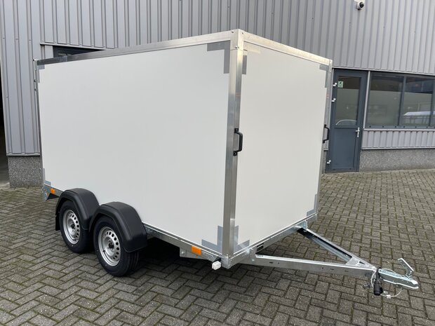 300x130cm dubbelas gesloten aanhangwagen met GRATIS OPTIE-PAKKET en LED 