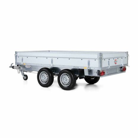 Plateauwagen OP=OP 401x203cm 2700kg met schokbrekers