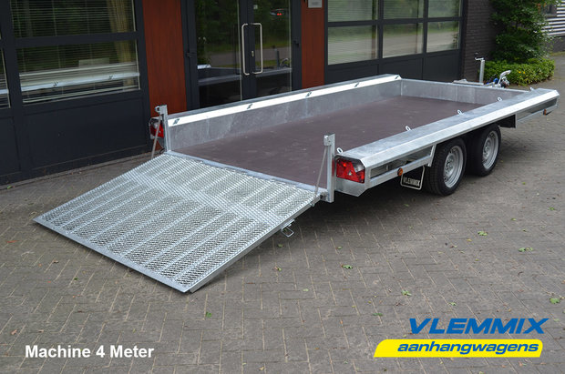 Machinetransporter 400x180cm - 2700kg - dubbelas