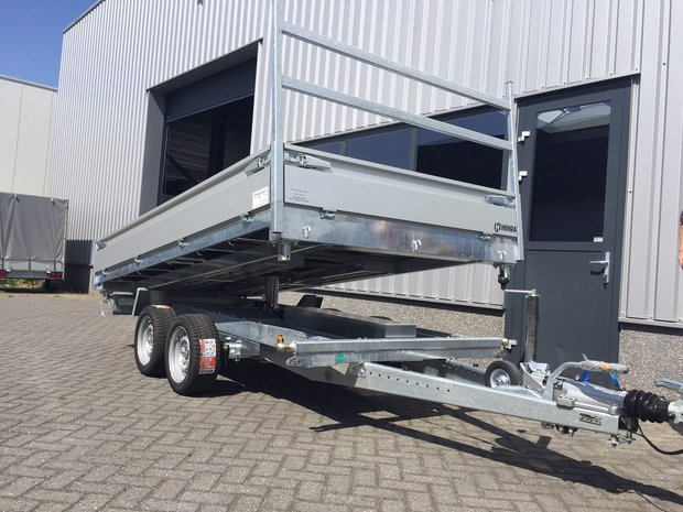 Henra 3 zijdige verlaagde kipper 331x185cm - 3500kg - dubbelas -  elektrisch - 