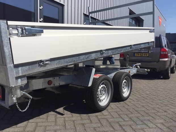 Henra 3 zijdige verlaagde kipper 331x185cm - 3500kg - dubbelas -  elektrisch - 