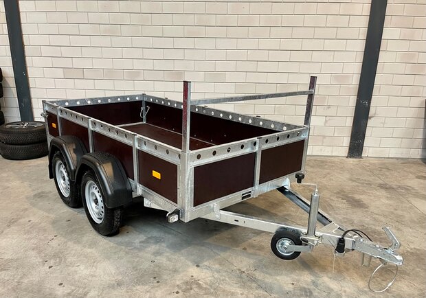 Bakwagen dubbelas 257x132cm - 750kg - ongeremd