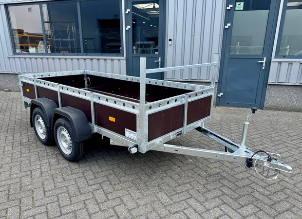 Bakwagen dubbelas 300x132cm - 750kg - ongeremd