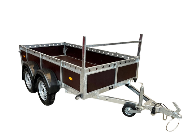 Bakwagen dubbelas 257x132cm - 750kg - ongeremd