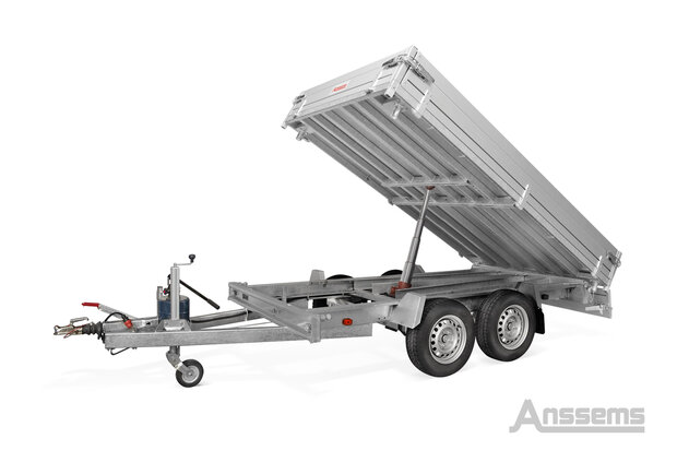 Benne basculante 305 x 178 cm - 2 500 kg - double essieu - frein&eacute;e