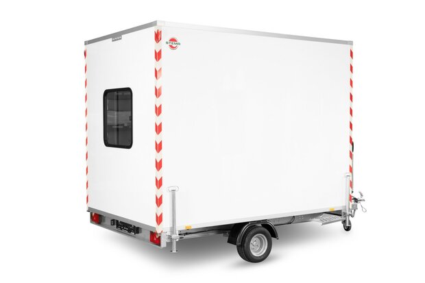 Bouwkeet / schaftkeet aanhangwagen - ongeremd 750kg 