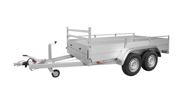 Aanhangwagen dubbelas 251x130cm - 2500kg - geremd