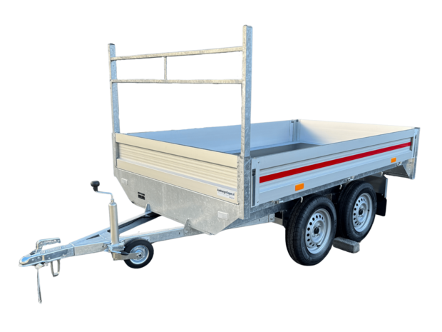 Plateauwagen 260x150cm - 750kg  - ongeremd - dubbelas