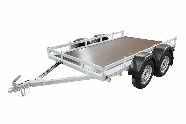 Multi transporter dubbelas 300x150cm - 750kg - ongeremd
