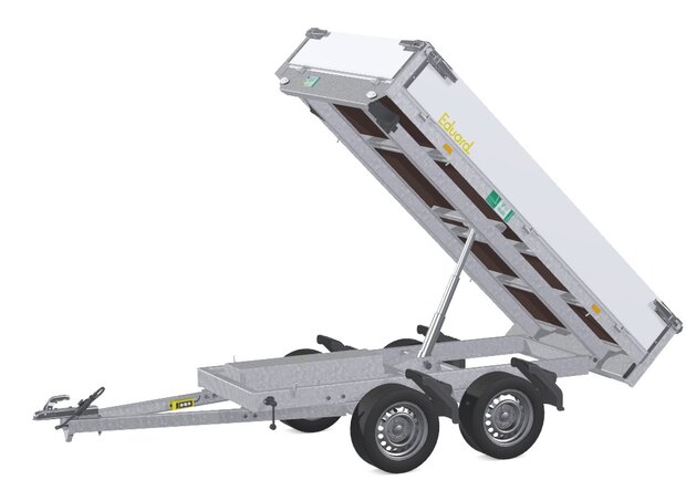 Kipper 256x150cm - 750kg - dubbelas - ongeremd - elektrisch