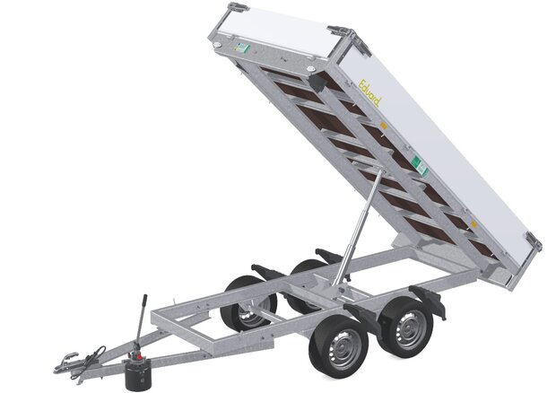 Kipper 310x160cm - 750kg - dubbelas - ongeremd - handpomp