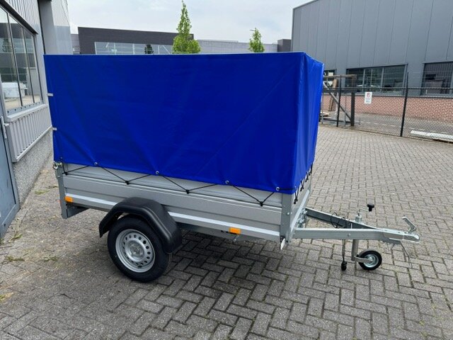 208x114cm Enkelas aanhangwagen met huif 120cm met GRATIS OPTIE-PAKKET en COC
