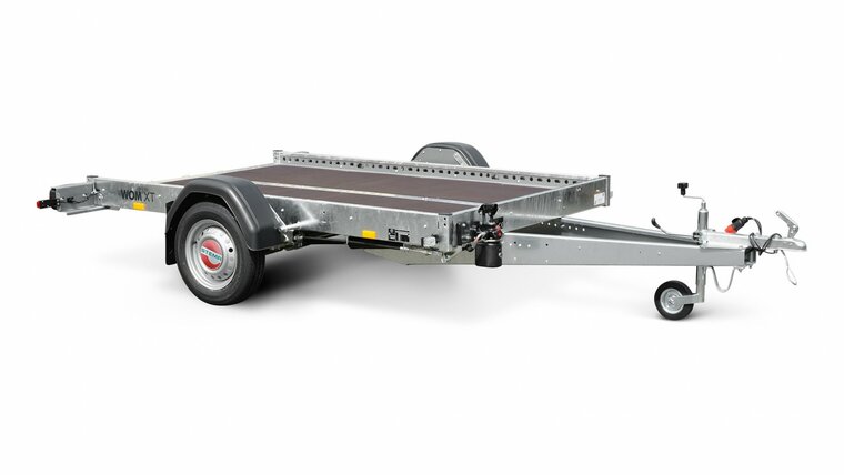 251x153cm afzinkbare WOM XT motoraanhangwagen met 750kg as.