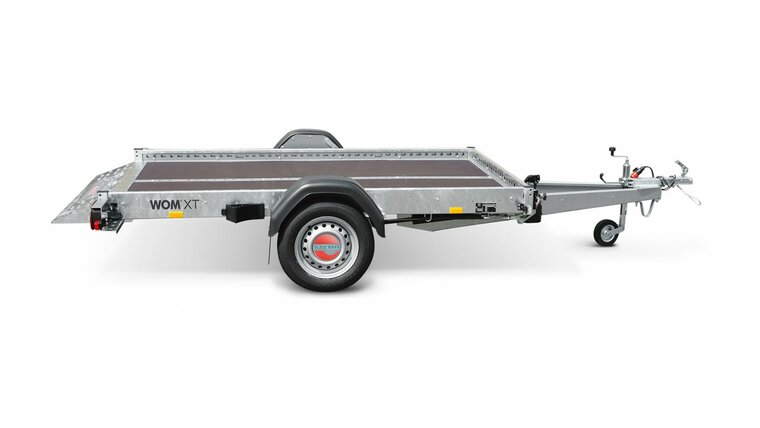 251x153cm afzinkbare WOM XT motoraanhangwagen met 750kg as.