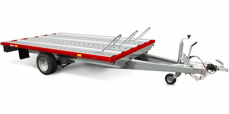 Motortrailer Stema 251x183cm 1300kg geremd [Rood]
