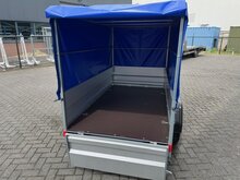 208x114cm Enkelas aanhangwagen met huif 120cm met GRATIS OPTIE-PAKKET en COC