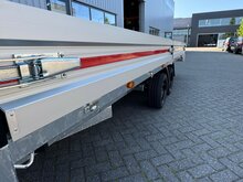 614x208cm dubbelas  2000kg - 2700kg - 3500kg  geremde plateauwagen 