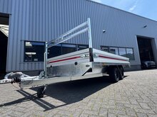 414x188cm dubbelas  2000kg - 2700kg - 3500kg  geremde plateauwagen 