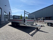 414x188cm dubbelas  2000kg - 2700kg - 3500kg  geremde plateauwagen 