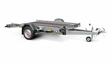251x153cm afzinkbare WOM XT motoraanhangwagen met 750kg as.