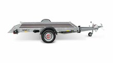 251x153cm afzinkbare WOM XT motoraanhangwagen met 750kg as.