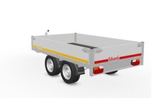 Plateauwagen geremd 256x150cm - 2000kg - met alu borden 30cm